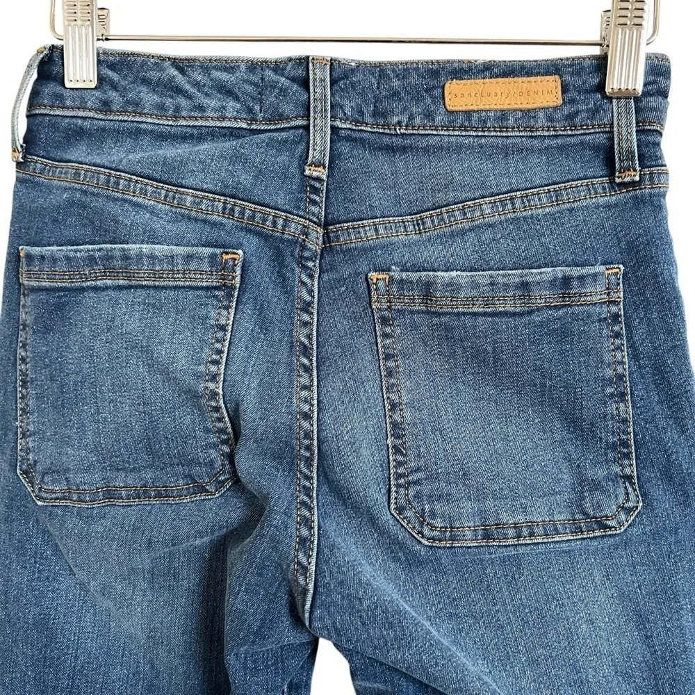 Sanctuary Retro Denim Button Fly Demi Bootcut Jeans Blue Size 25